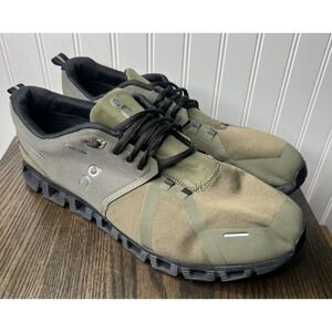 On Cloud 5 Waterproof Running Sneakers Olive Green Black Men's Size 14